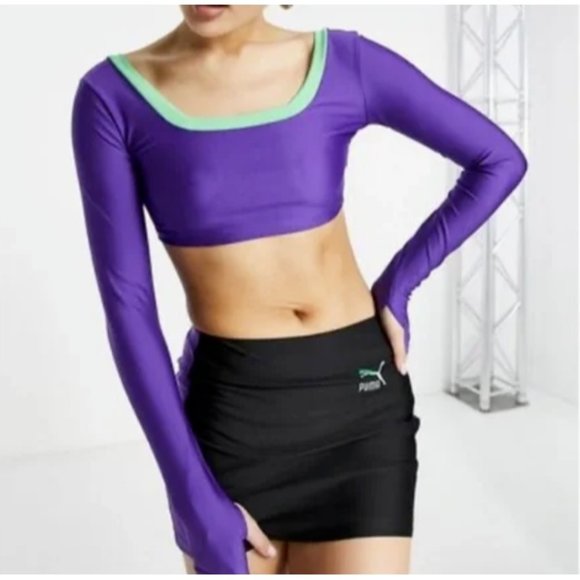 PUMA Tops - Puma x Dua Lipa 53663490 Crop Top Royal Purple ( L )